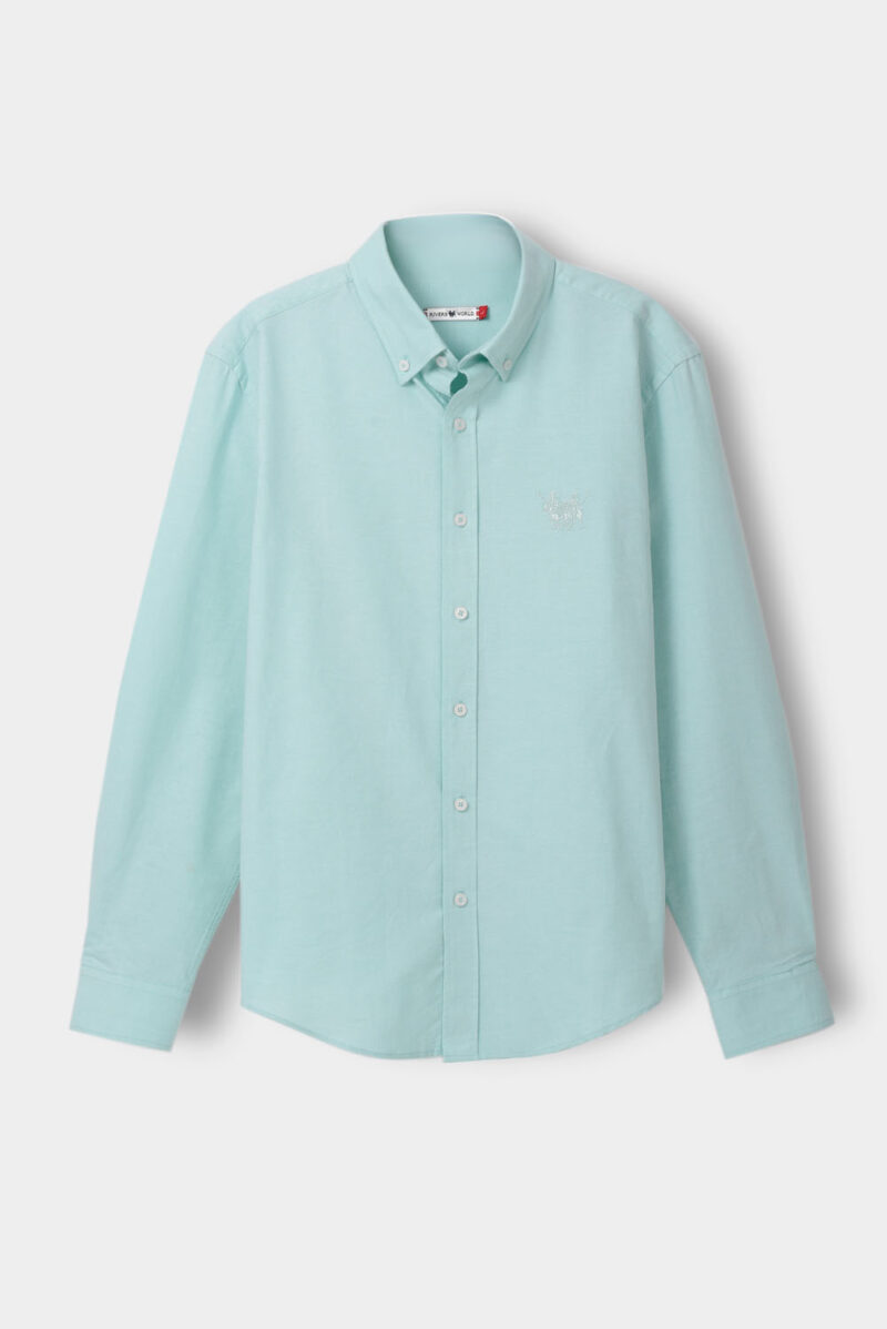 RWM-1S25-E102-7-6 Mint Green Shirt For Men, Regular Fit