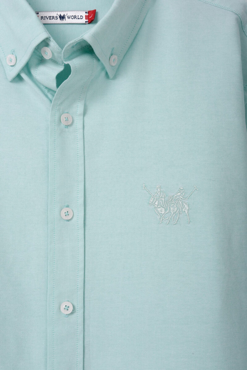 RWM-1S25-E102-7-7 Mint Green Shirt For Men, Regular Fit
