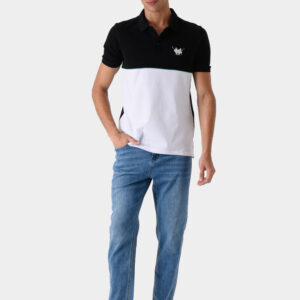 Black Polo Shirt For Men, Regular Fit