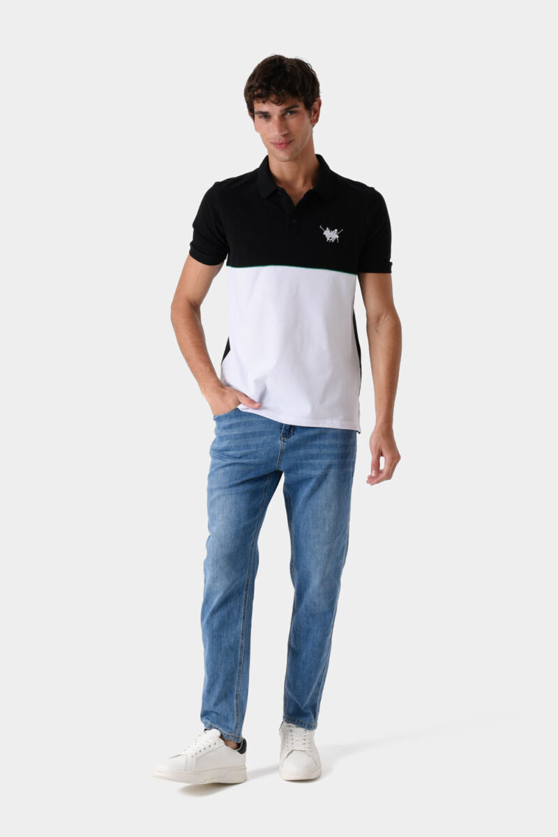 Black Polo Shirt For Men, Regular Fit
