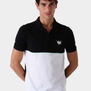 Black Polo Shirt For Men, Regular Fit