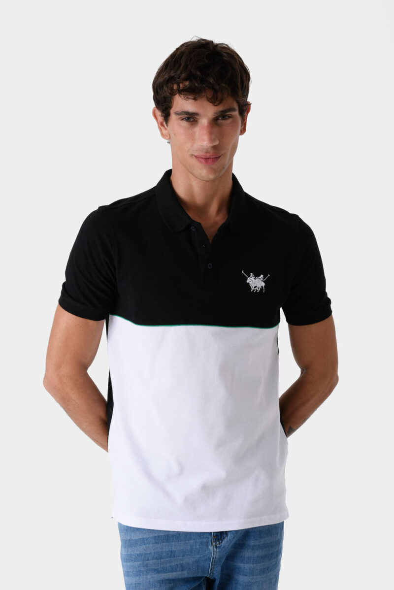 Black Polo Shirt For Men, Regular Fit