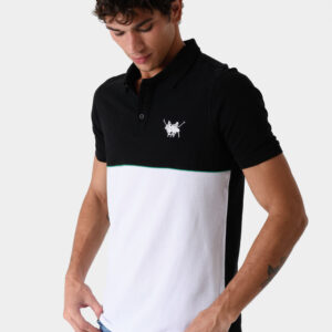 Black Polo Shirt For Men, Regular Fit