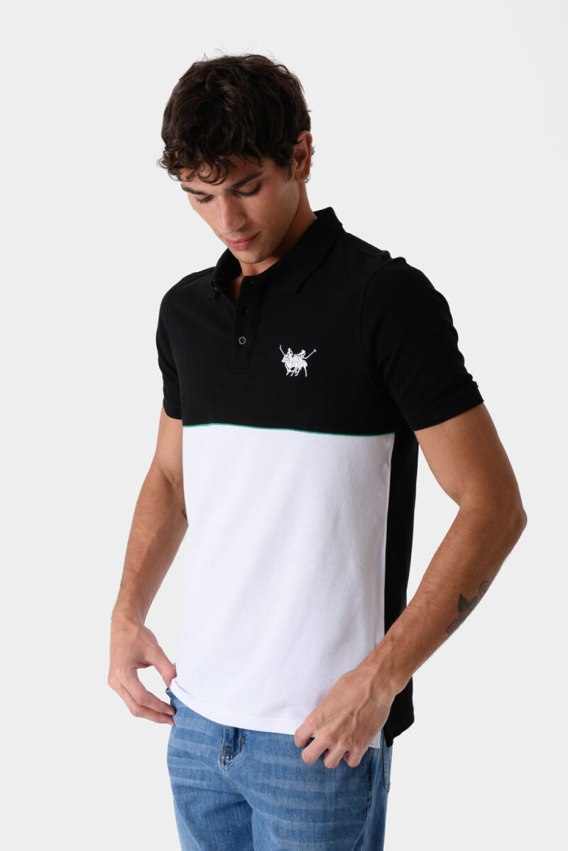 Black Polo Shirt For Men, Regular Fit