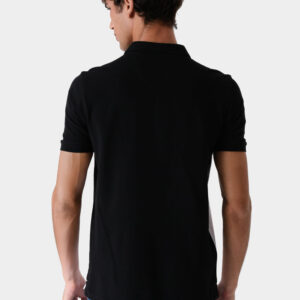 Black Polo Shirt For Men, Regular Fit