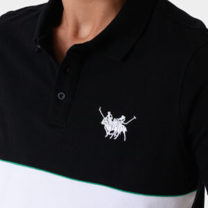 Black Polo Shirt For Men, Regular Fit
