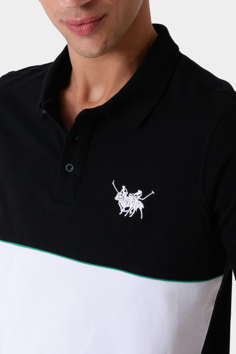 Black Polo Shirt For Men, Regular Fit