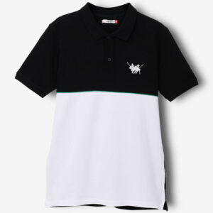 Black Polo Shirt For Men, Regular Fit