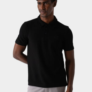 Black Polo Shirt For Men, Regular Fit