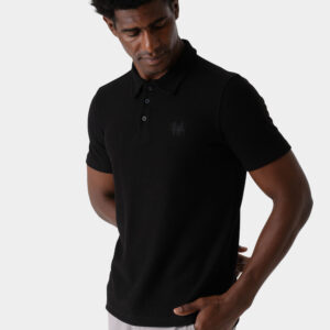 Black Polo Shirt For Men, Regular Fit