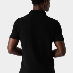 Black Polo Shirt For Men, Regular Fit