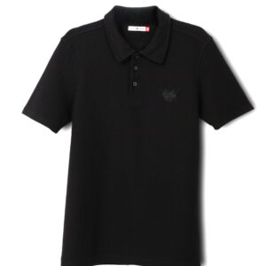 Black Polo Shirt For Men, Regular Fit