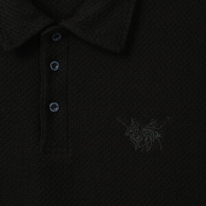 Black Polo Shirt For Men, Regular Fit