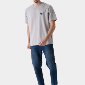 RWM-1S25-E111-3-1 Grey Basic T-Shirt For Men, Regular Fit
