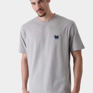 RWM-1S25-E111-3-2 Grey Basic T-Shirt For Men, Regular Fit