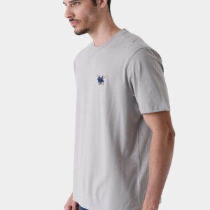 RWM-1S25-E111-3-3 Grey Basic T-Shirt For Men, Regular Fit