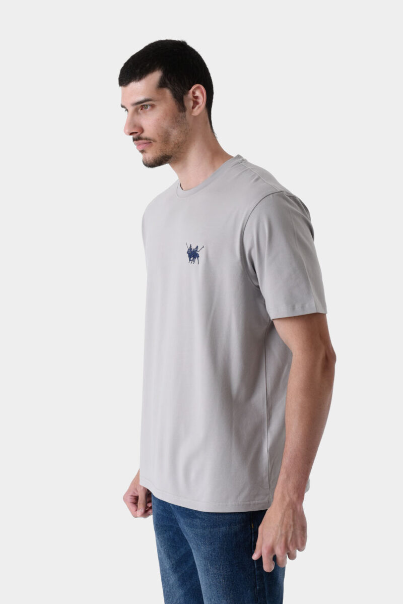 RWM-1S25-E111-3-3 Grey Basic T-Shirt For Men, Regular Fit