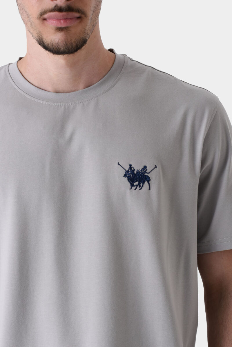 RWM-1S25-E111-3-5 Grey Basic T-Shirt For Men, Regular Fit
