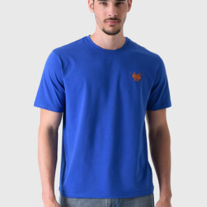 Blue Basic T-Shirt For Men, Regular Fit