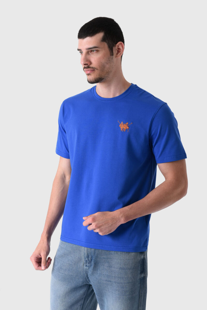 Blue Basic T-Shirt For Men, Regular Fit