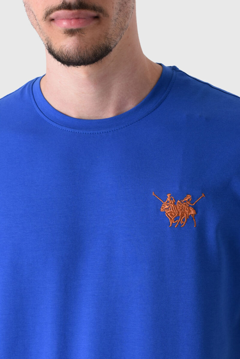 Blue Basic T-Shirt For Men, Regular Fit