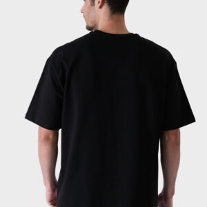 RWM-1S25-E119-4 Black Printed T-Shirt For Men, Loose Fit