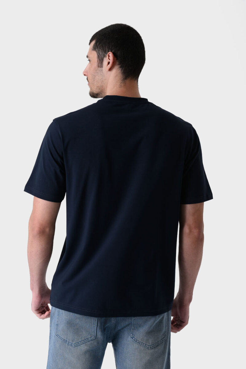 RWM-1S25-E124-4 Navy Printed T-Shirt For Men, Regular Fit