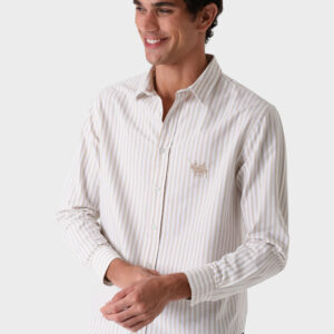 RWM-1S25-E128-2-2 Beige Men's Shirt, Regular Fit