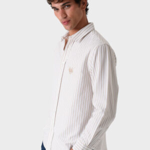 RWM-1S25-E128-2-3 Beige Men's Shirt, Regular Fit