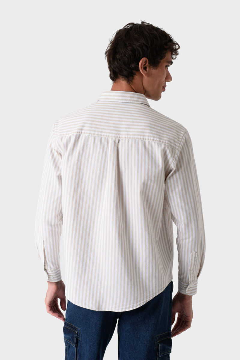 RWM-1S25-E128-2-4 Beige Men's Shirt, Regular Fit