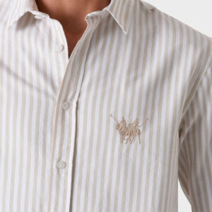 RWM-1S25-E128-2-5 Beige Men's Shirt, Regular Fit