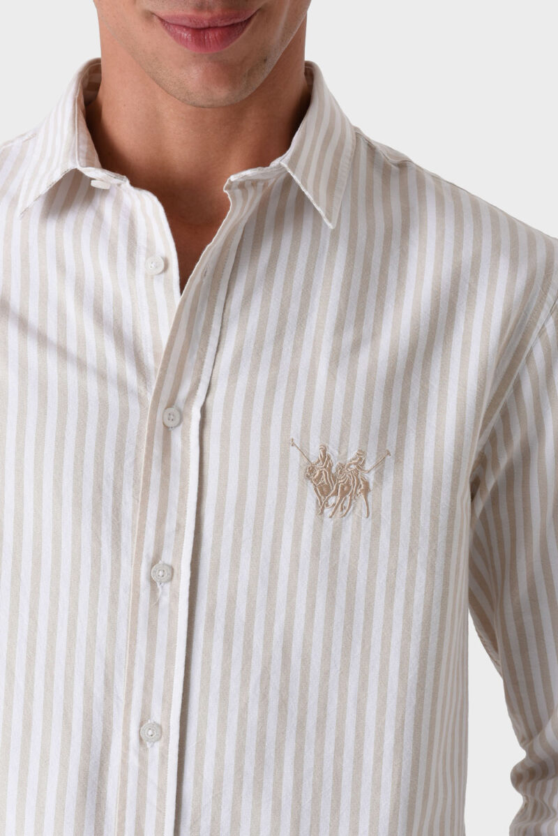 RWM-1S25-E128-2-5 Beige Men's Shirt, Regular Fit