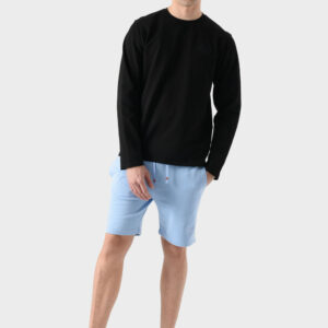 RWM-1W25-127-1A Blue Cotton Shorts For Men - Comfort Fit