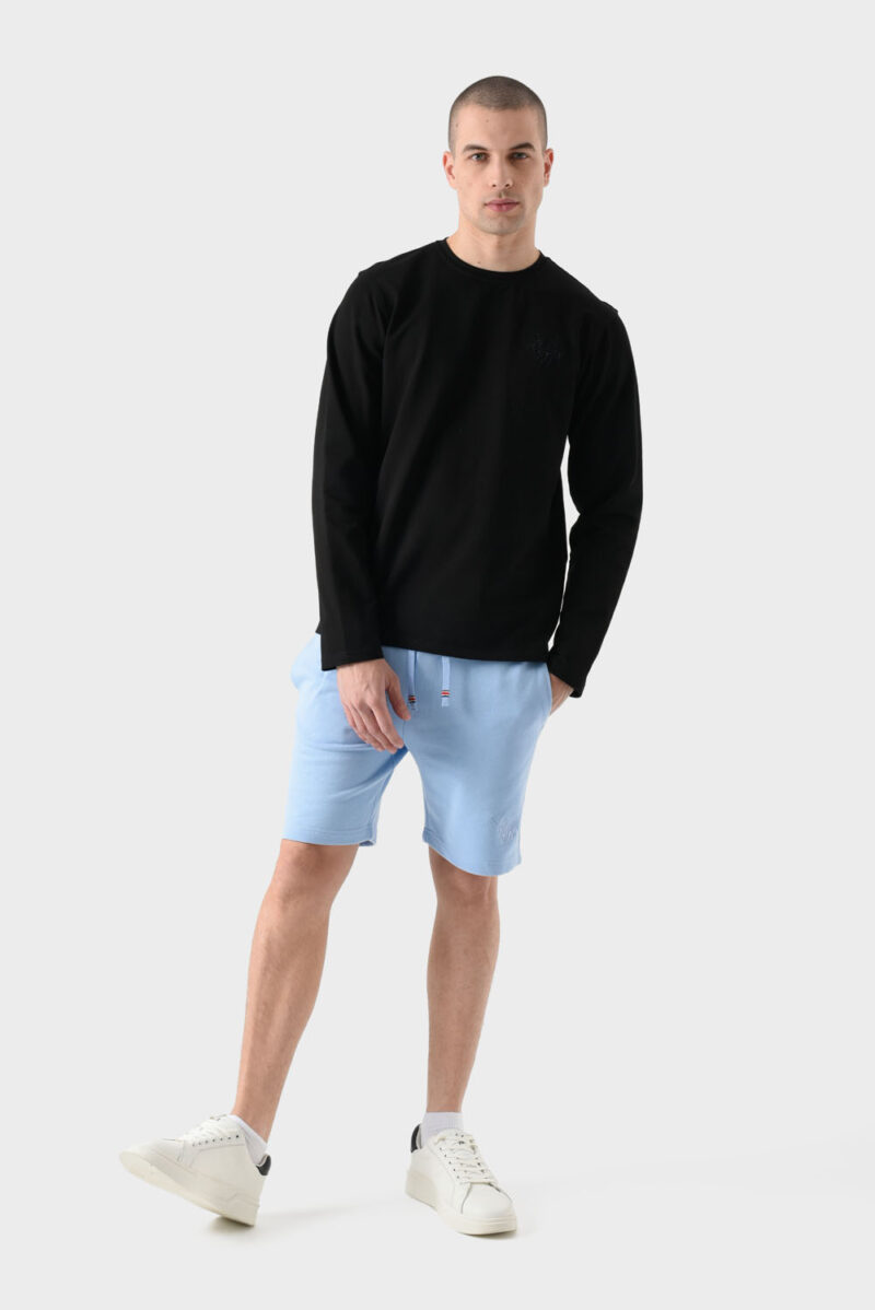 RWM-1W25-127-1A Blue Cotton Shorts For Men - Comfort Fit