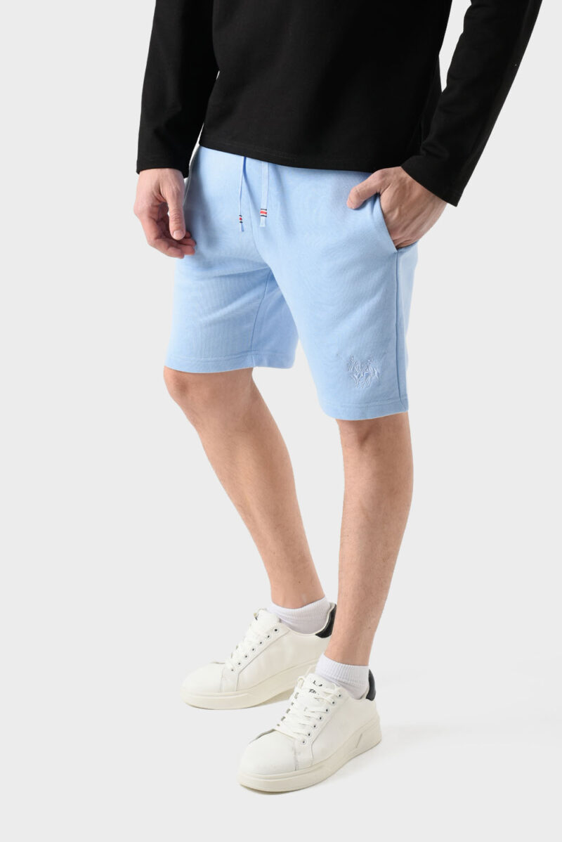RWM-1W25-127-1C Blue Cotton Shorts For Men - Comfort Fit