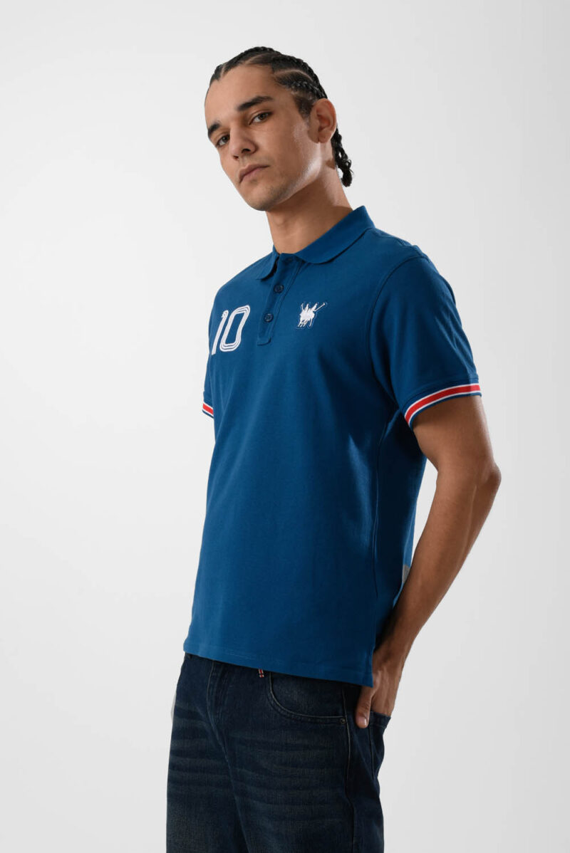 Teal Polo Shirt for men, Regular Fit