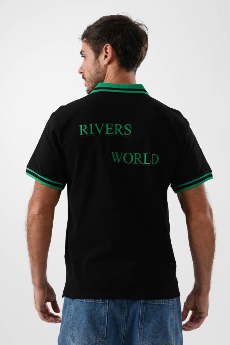 Black Polo Shirt For Men, Comfort Fit
