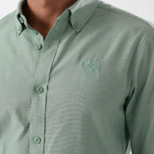 RWM-2S24-027-2 (1) Green Shirts For Men, Regular Fit
