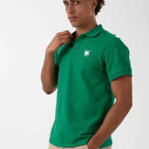 Green Polo Shirt for men, Regular Fit