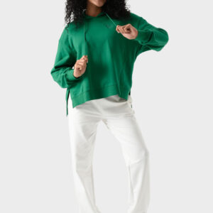 RWW-1W25-202 (1) Green Cotton Hoodie For Women - Oversized Fit