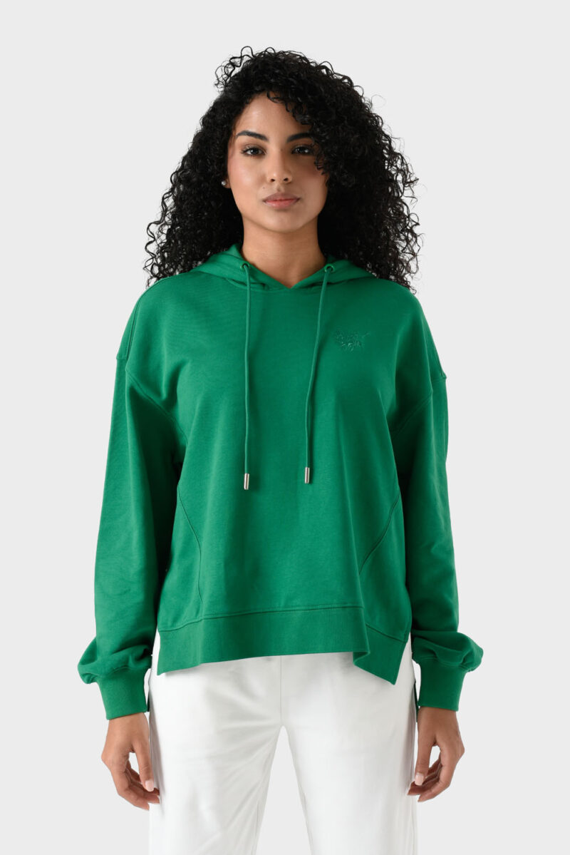 RWW-1W25-202 (4) Green Cotton Hoodie For Women - Oversized Fit