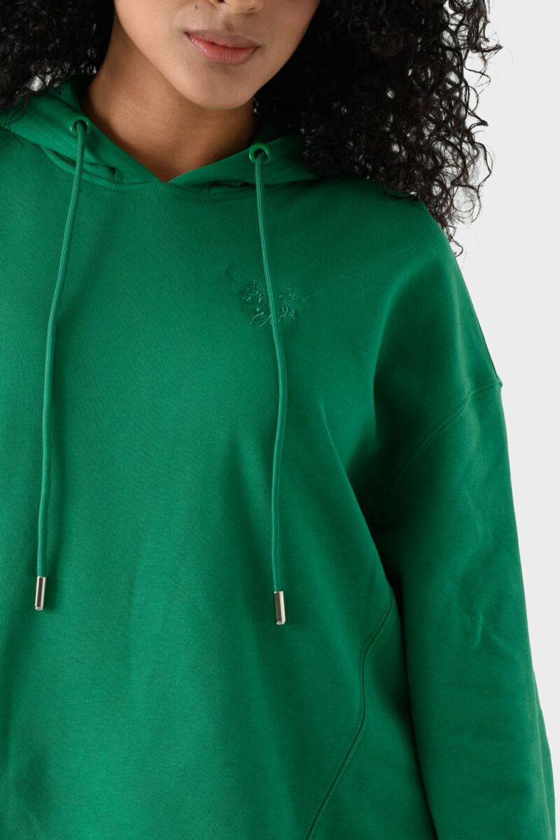 RWW-1W25-202 (6) Green Cotton Hoodie For Women - Oversized Fit