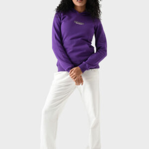 RWW-1W25-203 (1) Purple Cotton Hoodie For Women - Regular Fit