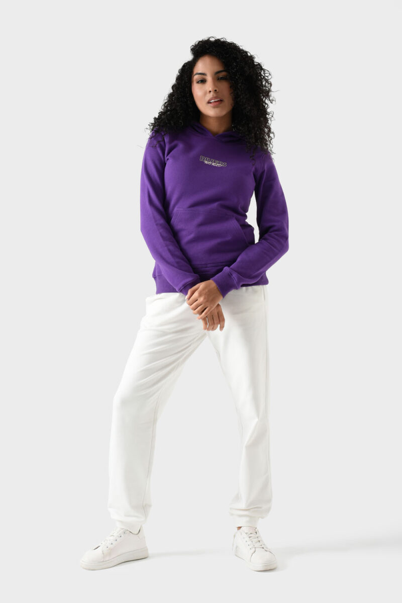 RWW-1W25-203 (1) Purple Cotton Hoodie For Women - Regular Fit