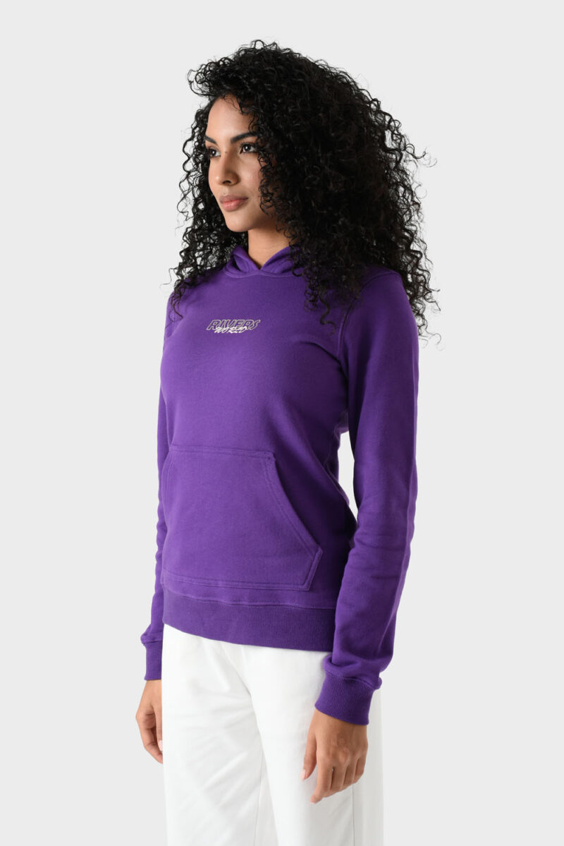 RWW-1W25-203 (3) Purple Cotton Hoodie For Women - Regular Fit