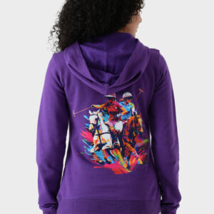 RWW-1W25-203 (4) Purple Cotton Hoodie For Women - Regular Fit