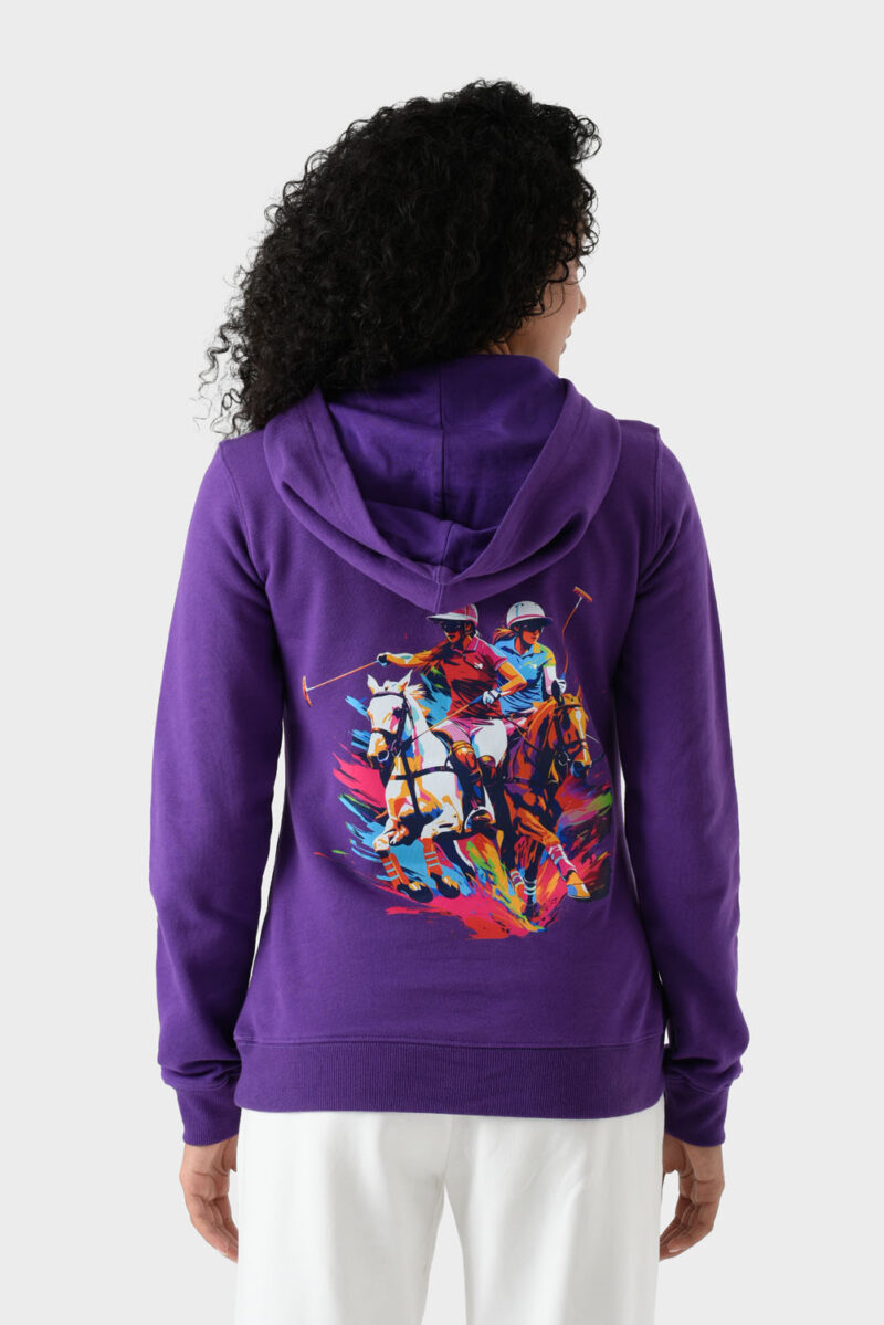 RWW-1W25-203 (4) Purple Cotton Hoodie For Women - Regular Fit
