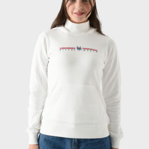 RWW-1W25-205 (2) White Cotton Hoodie For Women - Regular Fit