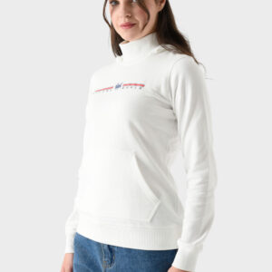 RWW-1W25-205 (3) White Cotton Hoodie For Women - Regular Fit