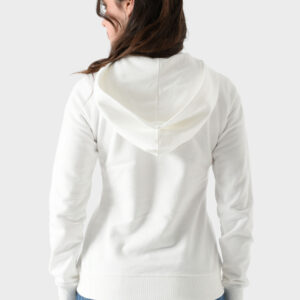RWW-1W25-205 (4) White Cotton Hoodie For Women - Regular Fit